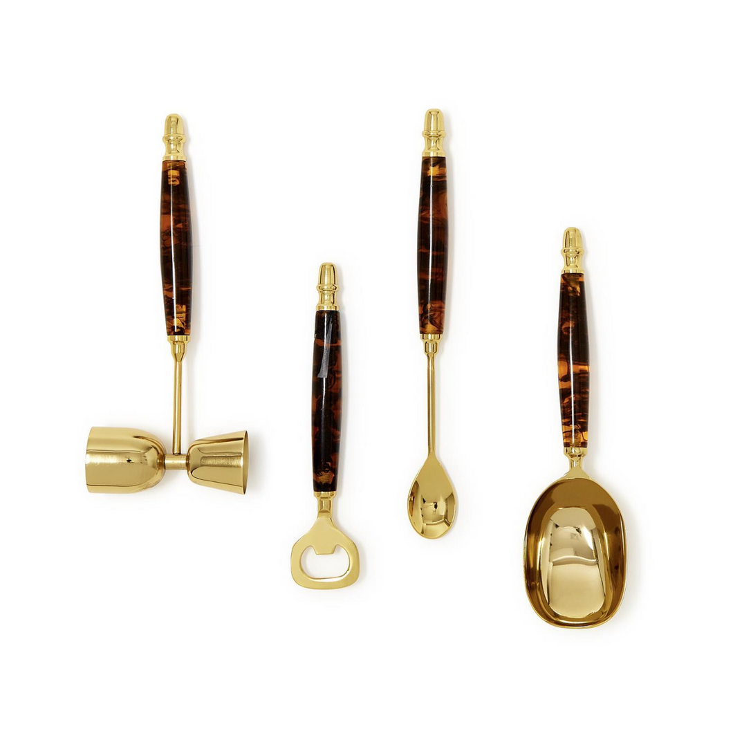 Tortoise Print Bar Set (54917)