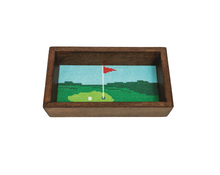 Load image into Gallery viewer, Golf Needlepoint Tray
