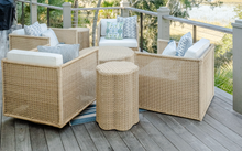 Load image into Gallery viewer, Kiira Outdoor Scalloped Side Table - Light Dune
