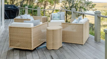 Load image into Gallery viewer, Kiira Outdoor Scalloped Side Table - Light Dune
