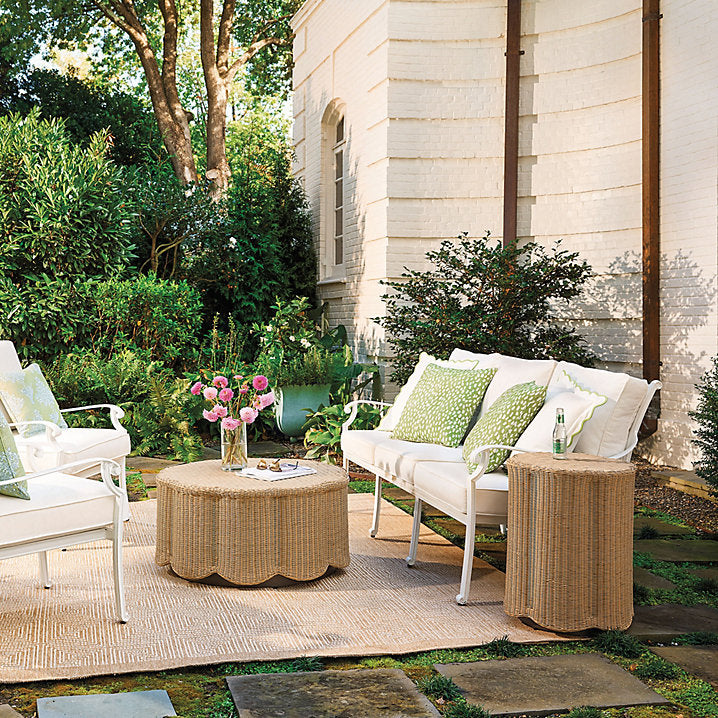 Kiira Outdoor Scalloped Coffee Table Pre-Sale