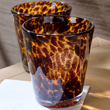 Load image into Gallery viewer, Tortoise Print Double Old Fashion Glass 54646
