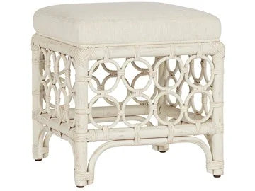 Coastal Living Round Stool in White