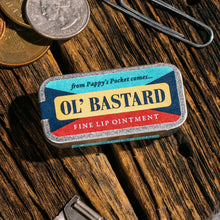 Load image into Gallery viewer, Ol' Bastard Lip Balm | Funny Old School Tin
