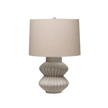 Load image into Gallery viewer, Distressed Table Lamp with Linen Shade
