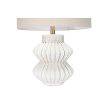 Load image into Gallery viewer, Distressed Table Lamp with Linen Shade
