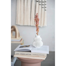 Load image into Gallery viewer, Handmade Pleated Stoneware Vase
