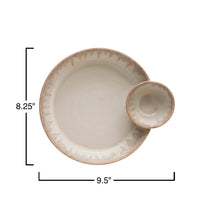 Load image into Gallery viewer, Stoneware Serving Dish with Sections
