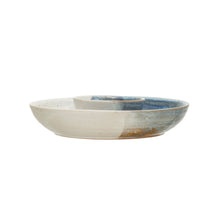 Load image into Gallery viewer, Hand-Painted Stoneware Chip and Dip, Reactive Glaze
