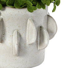 Load image into Gallery viewer, Handmade Stoneware Planter, Reactive Glaze, Antique White (Holds 5&quot; Pot)
