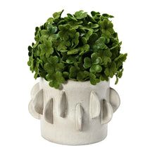 Load image into Gallery viewer, Handmade Stoneware Planter, Reactive Glaze, Antique White (Holds 5&quot; Pot)
