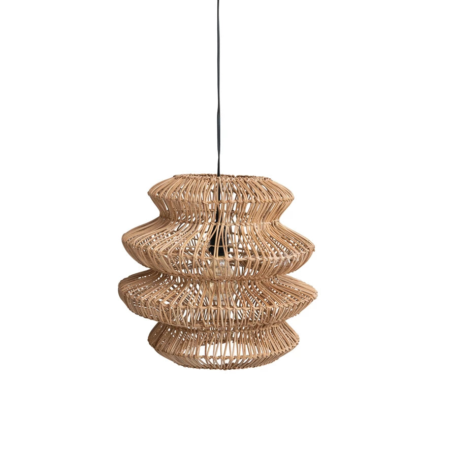Woven Jute & Metal Pendant Lamp, 15' Cord, Natural