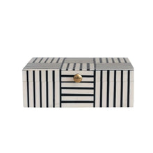 Load image into Gallery viewer, Resin Box w/ Striped Block Pattern
