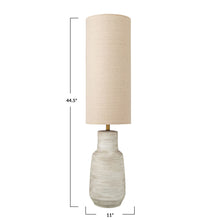 Load image into Gallery viewer, Ceramic Floor Lamp w/ Linen Shade &amp; Inline Switch
