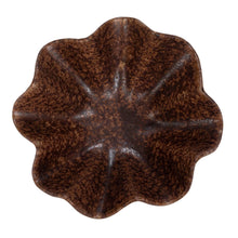 Load image into Gallery viewer, Brown Stoneware Pleated Dish (Each One Will Vary)
