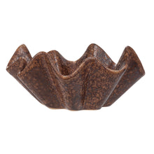 Load image into Gallery viewer, Brown Stoneware Pleated Dish (Each One Will Vary)
