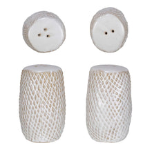 Load image into Gallery viewer, Debossed Stoneware Salt &amp; Pepper Shakers, Set of 2 AH3300
