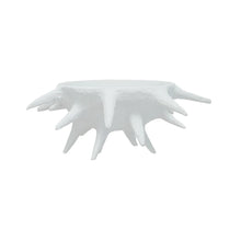 Load image into Gallery viewer, Decorative Coarse Resin Bowl w/ Spikes, Volcano Finish, Matte White
