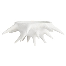 Load image into Gallery viewer, Decorative Coarse Resin Bowl w/ Spikes, Volcano Finish, Matte White
