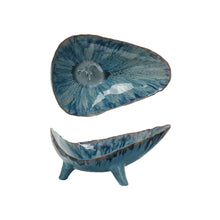 Load image into Gallery viewer, AH3530 Stoneware Footed Organic Shaped Bowl (Each One Will Vary)
