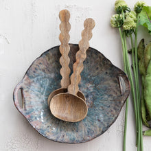 Load image into Gallery viewer, Stoneware Bowl w/ Handles, Reactive Glaze (Each One Will Vary)
