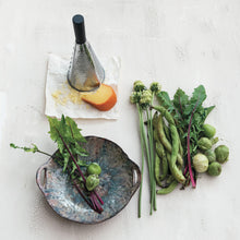 Load image into Gallery viewer, Stoneware Bowl w/ Handles, Reactive Glaze (Each One Will Vary)

