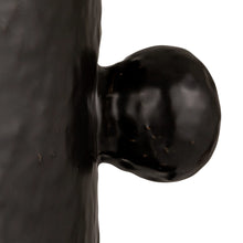 Load image into Gallery viewer, Stoneware Table Lamp with Balls, Linen Shade &amp; Inline Switch, Black
