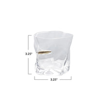 Load image into Gallery viewer, 8 oz. Textured Whiskey Glass w/ Embedded Gold Finish Bullet
