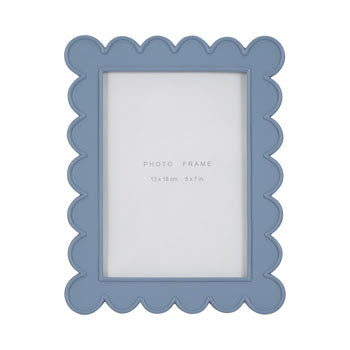 Blue Scalloped 5 x7 Picture Frame