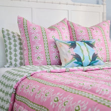 Load image into Gallery viewer, Rosemary Stripe Pink Comforter Full/Queen, 5-Piece Set by Laura Park
