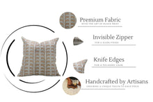 Load image into Gallery viewer, Interior Block Print Linen Blend Pillow Cover - Garud: Linen Blend / One Side / 22X22
