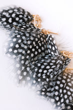 Load image into Gallery viewer, Spotted Feather Fall Statement Tassel Earrings
