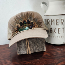 Load image into Gallery viewer, Western Feather Trucker Hat Retro Feather Trucker Hat
