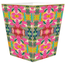 Load image into Gallery viewer, Moroccan Pink Laura Park Wastepaper Basket: Wood Flat Top
