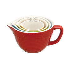 Load image into Gallery viewer, Set of 4 Stoneware Batter Bowl Measuring Cups
