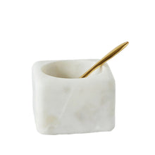 Load image into Gallery viewer, Marble Bowl with Brass Spoon
