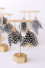 Load image into Gallery viewer, Spotted Feather Fall Statement Tassel Earrings
