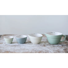 Load image into Gallery viewer, Set of 4 Stoneware Batter Bowl Measuring Cups
