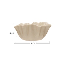 Load image into Gallery viewer, Stoneware White Fluted Bowl - Small
