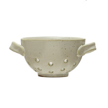 Load image into Gallery viewer, Stoneware Berry Bowl, Reactive Glaze, White (Each One Will Vary)
