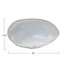 Load image into Gallery viewer, Stoneware Shell Shaped Dish 13&quot;
