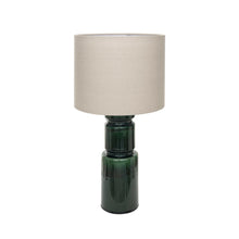 Load image into Gallery viewer, Ceramic Table Lamp w/ Linen Shade &amp; Inline Switch
