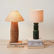 Load image into Gallery viewer, Ceramic Table Lamp w/ Linen Shade &amp; Inline Switch
