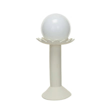 Load image into Gallery viewer, Ceramic Pedestal &amp; Orb Table Lamp w/ Scalloped Edge

