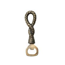 Load image into Gallery viewer, Cast Aluminum &amp; Stainless Steel Rope Shaped Bottle Opener
