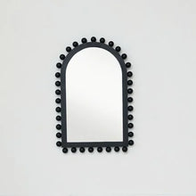 Load image into Gallery viewer, Wood Ball Framed Arched Wall Mirror, Black
