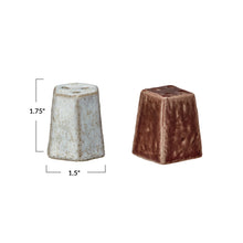 Load image into Gallery viewer, Stoneware Salt &amp; Pepper Shakers, Set of 2 (Each One Will Vary)
