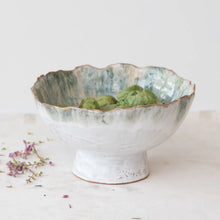 Load image into Gallery viewer, Stoneware Footed Bowl, Reactive Glaze (Each One Will Vary)
