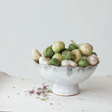 Load image into Gallery viewer, Stoneware Footed Bowl, Reactive Glaze (Each One Will Vary)
