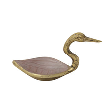 Load image into Gallery viewer, Cast Aluminum Bird Shaped Bowl, Antique Brass Finish
